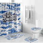 Canterbury-Bankstown Bulldogs Rugby Bathroom Set Graffiti Typography Urban Camo Abstract Street Style
