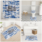 Canterbury-Bankstown Bulldogs Rugby Bathroom Set Graffiti Typography Urban Camo Abstract Street Style