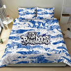 Canterbury-Bankstown Bulldogs Rugby Bedding Set Graffiti Typography Urban Camo Abstract Street Style