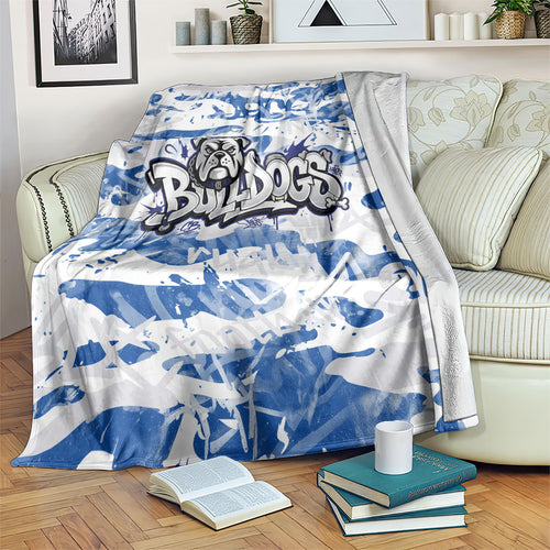 Canterbury-Bankstown Bulldogs Rugby Blanket Graffiti Typography Urban Camo Abstract Street Style
