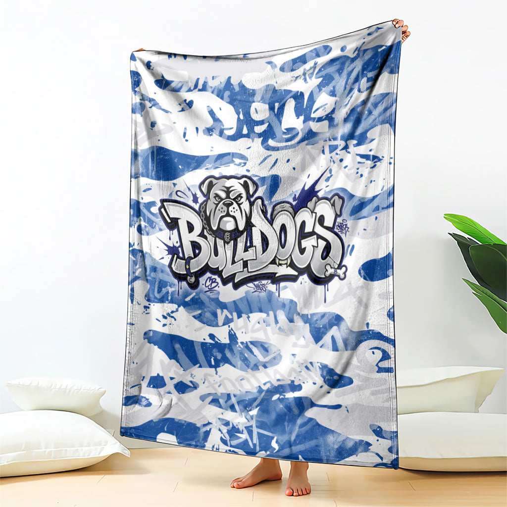 Canterbury-Bankstown Bulldogs Rugby Blanket Graffiti Typography Urban Camo Abstract Street Style