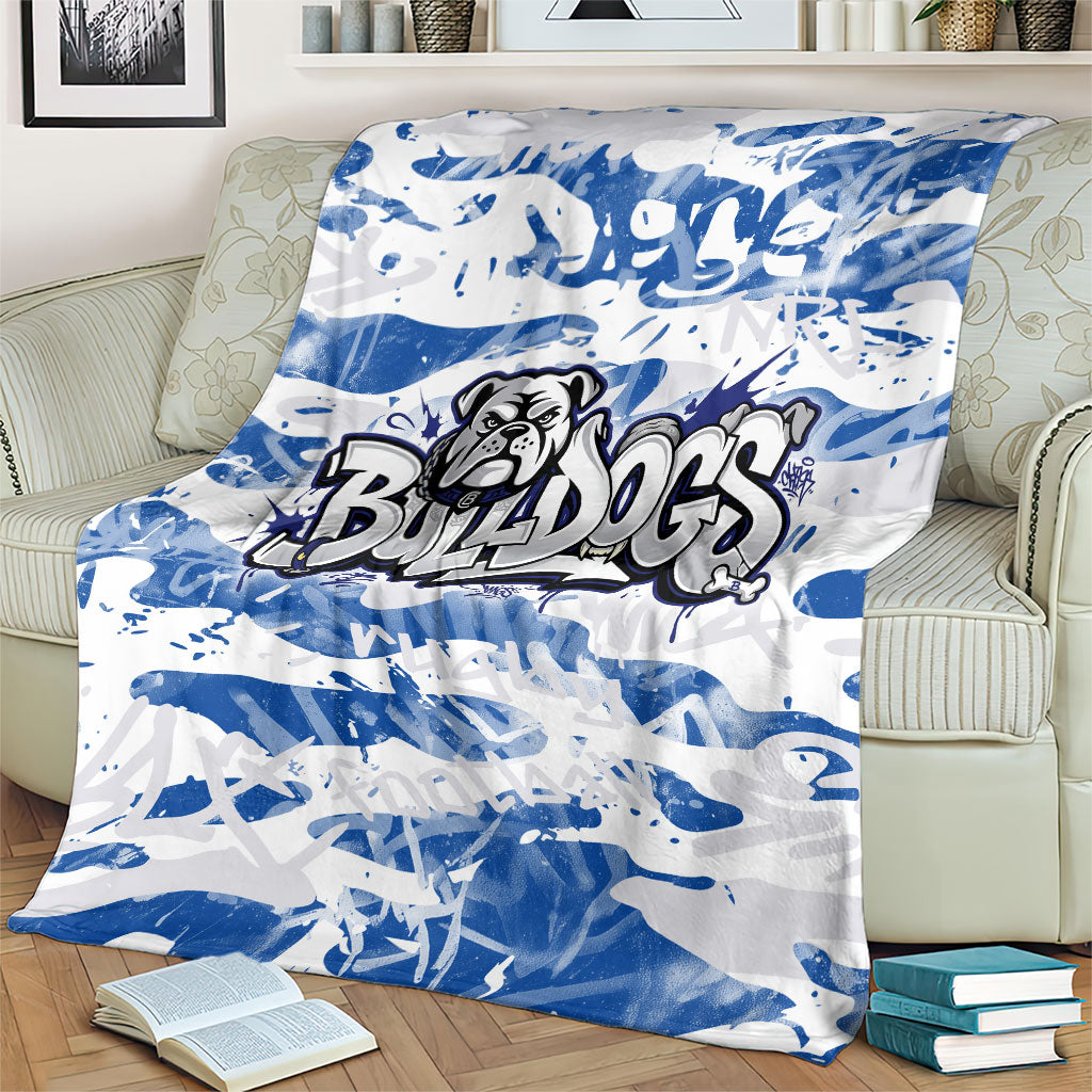 Canterbury-Bankstown Bulldogs Rugby Blanket Graffiti Typography Urban Camo Abstract Street Style