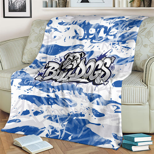 Canterbury-Bankstown Bulldogs Rugby Blanket Graffiti Typography Urban Camo Abstract Street Style