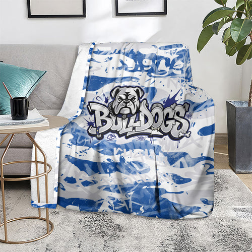 Canterbury-Bankstown Bulldogs Rugby Blanket Graffiti Typography Urban Camo Abstract Street Style
