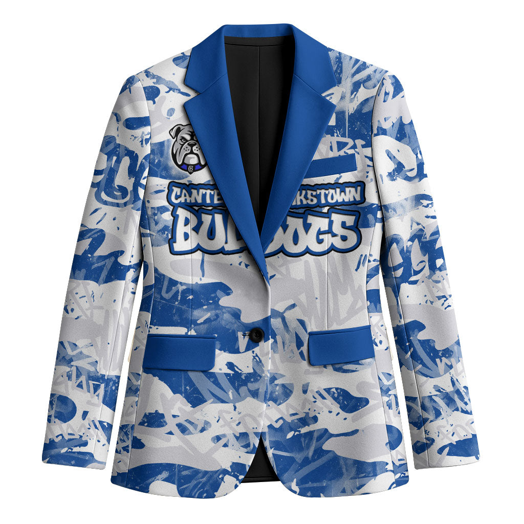 Canterbury-Bankstown Bulldogs Rugby Blazer Graffiti Typography Urban Camo Abstract Street Style