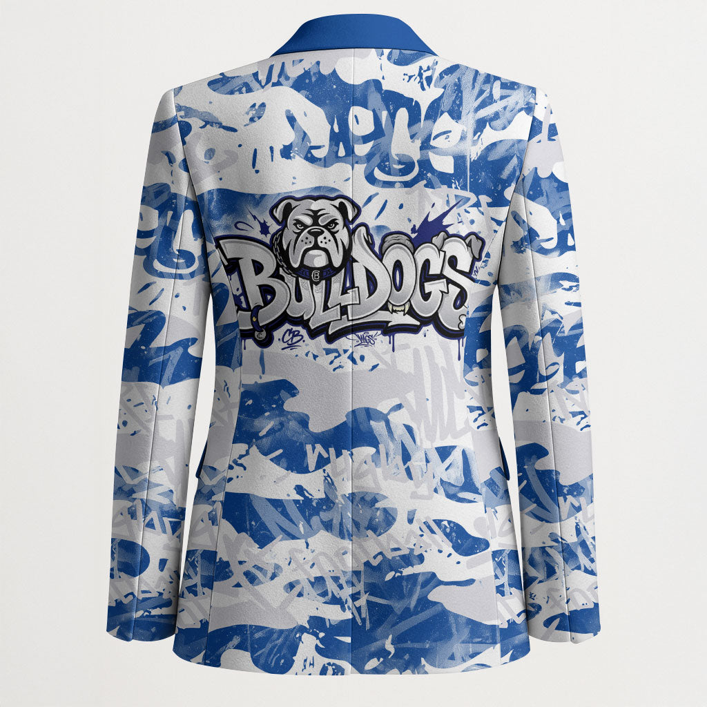 Canterbury-Bankstown Bulldogs Rugby Blazer Graffiti Typography Urban Camo Abstract Street Style