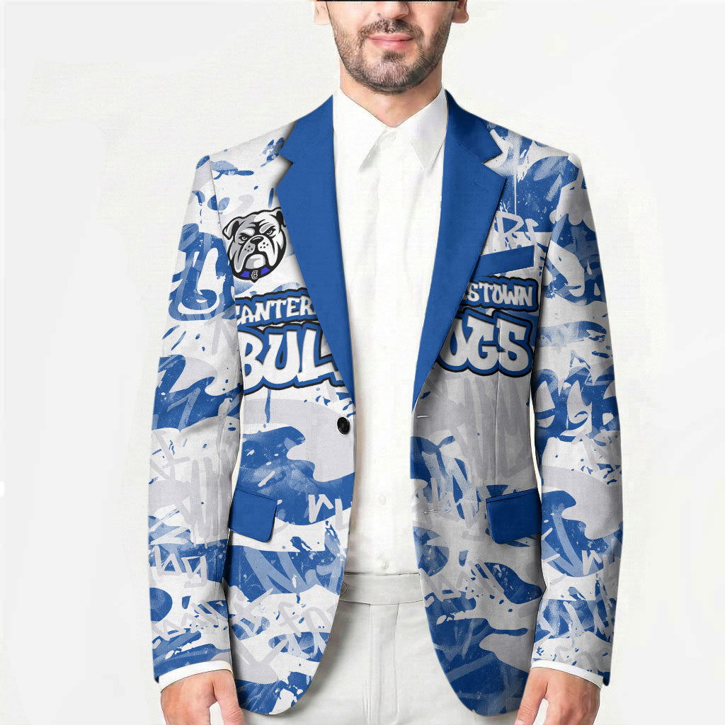 Canterbury-Bankstown Bulldogs Rugby Blazer Graffiti Typography Urban Camo Abstract Street Style