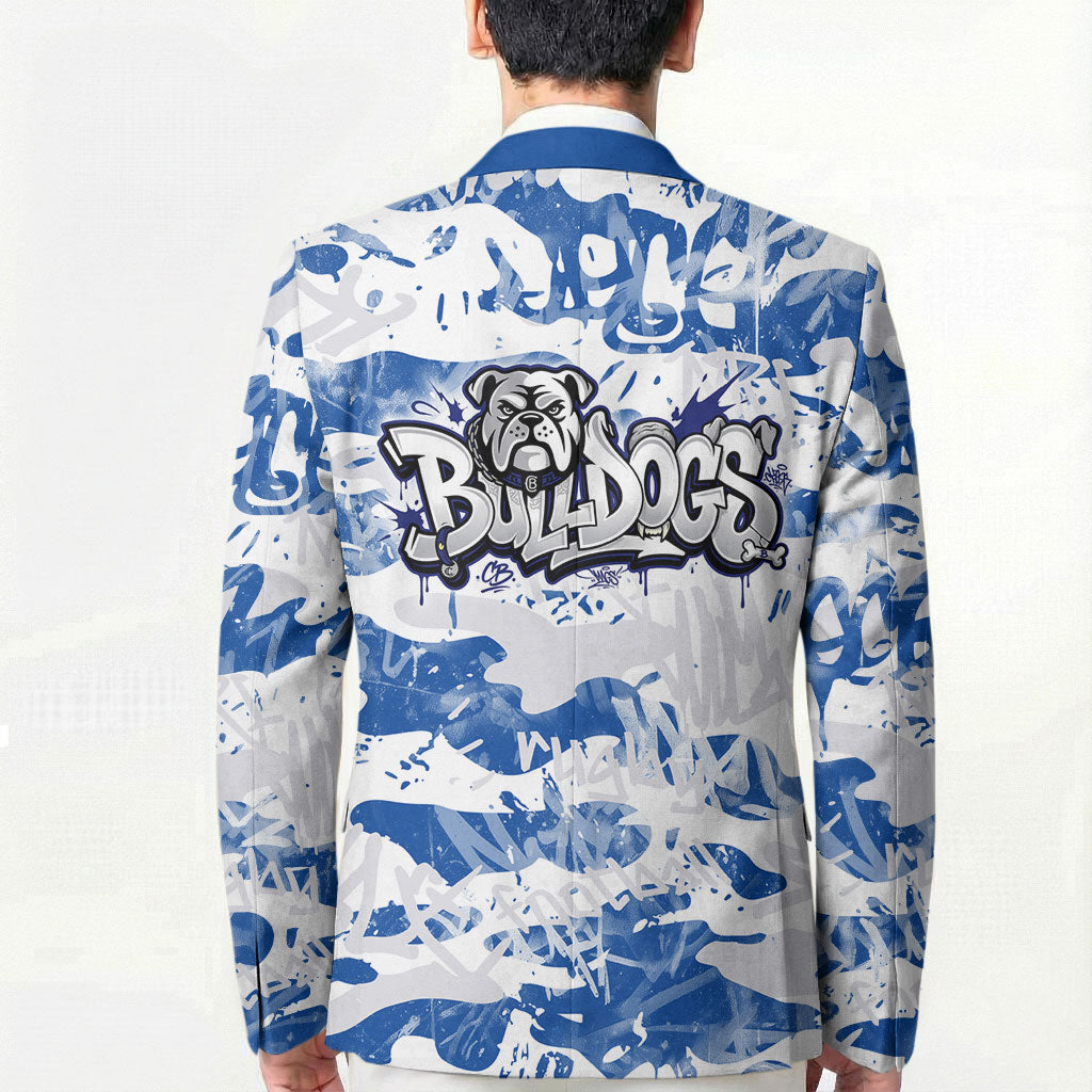 Canterbury-Bankstown Bulldogs Rugby Blazer Graffiti Typography Urban Camo Abstract Street Style