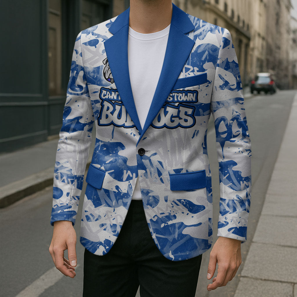 Canterbury-Bankstown Bulldogs Rugby Blazer Graffiti Typography Urban Camo Abstract Street Style