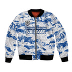 Canterbury-Bankstown Bulldogs Rugby Bomber Jacket Graffiti Typography Urban Camo Abstract Street Style