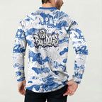 Canterbury-Bankstown Bulldogs Rugby Button Sweatshirt Graffiti Typography Urban Camo Abstract Street Style