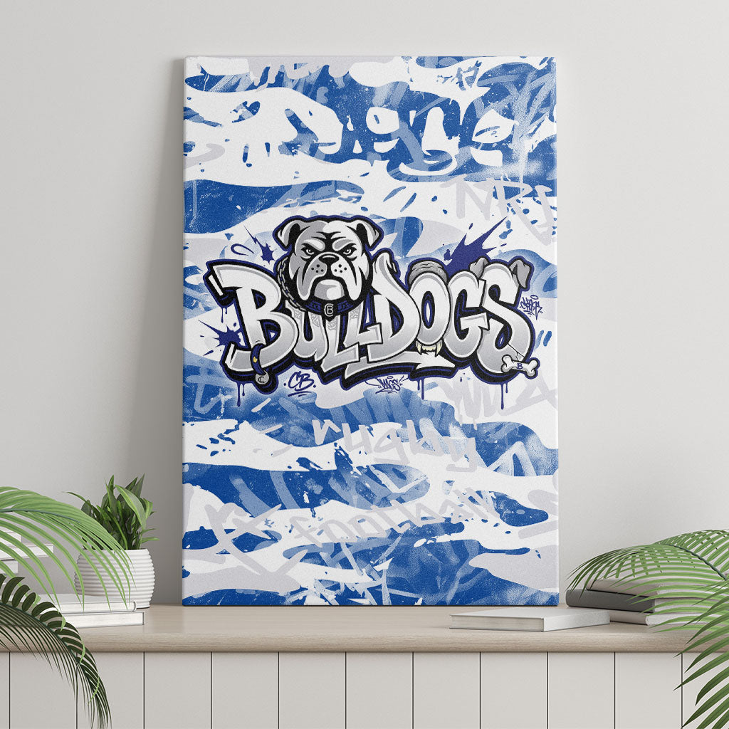 Canterbury-Bankstown Bulldogs Rugby Canvas Wall Art Graffiti Typography Urban Camo Abstract Street Style