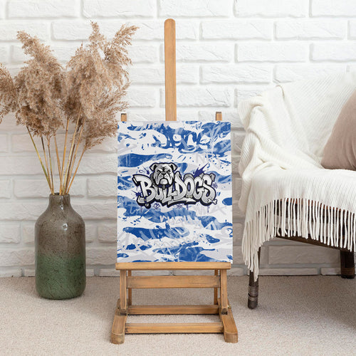 Canterbury-Bankstown Bulldogs Rugby Canvas Wall Art Graffiti Typography Urban Camo Abstract Street Style