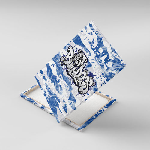 Canterbury-Bankstown Bulldogs Rugby Canvas Wall Art Graffiti Typography Urban Camo Abstract Street Style