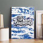 Canterbury-Bankstown Bulldogs Rugby Canvas Wall Art Graffiti Typography Urban Camo Abstract Street Style