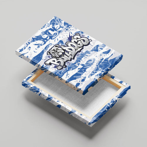Canterbury-Bankstown Bulldogs Rugby Canvas Wall Art Graffiti Typography Urban Camo Abstract Street Style