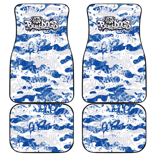 Canterbury-Bankstown Bulldogs Rugby Car Mats Graffiti Typography Urban Camo Abstract Street Style