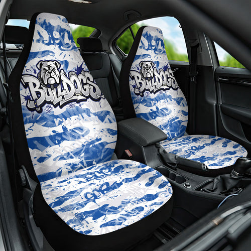 Canterbury-Bankstown Bulldogs Rugby Car Seat Cover Graffiti Typography Urban Camo Abstract Street Style