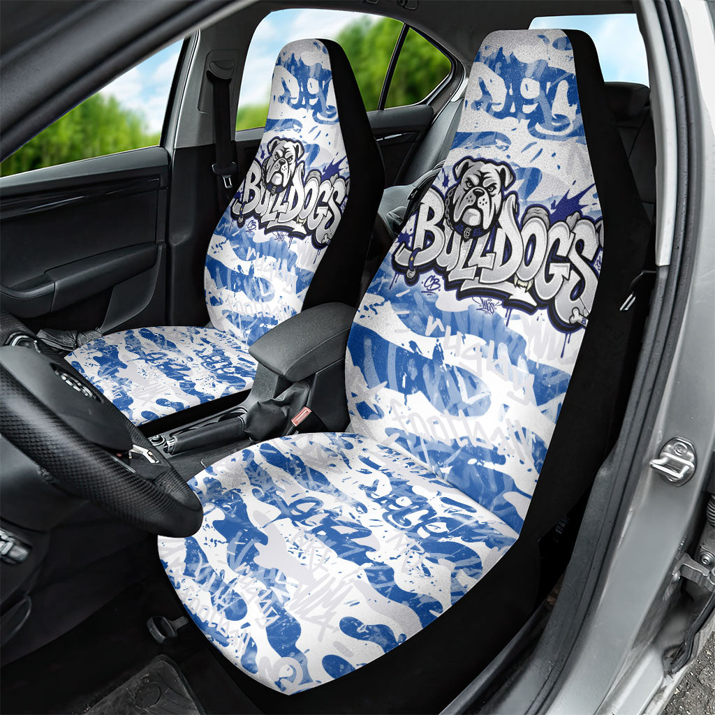 Canterbury-Bankstown Bulldogs Rugby Car Seat Cover Graffiti Typography Urban Camo Abstract Street Style