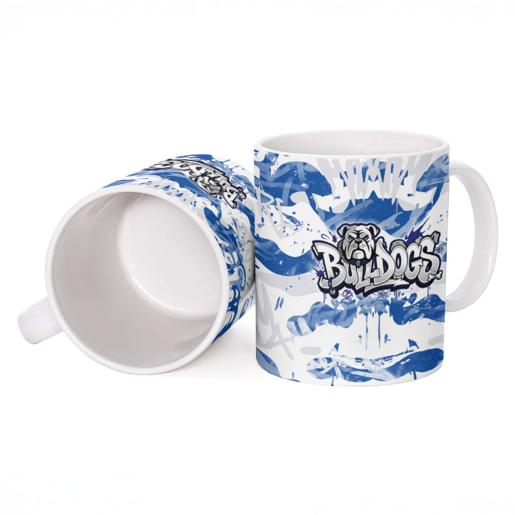 Canterbury-Bankstown Bulldogs Rugby Ceramic Mug Graffiti Typography Urban Camo Abstract Street Style