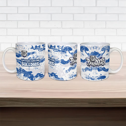 Canterbury-Bankstown Bulldogs Rugby Ceramic Mug Graffiti Typography Urban Camo Abstract Street Style