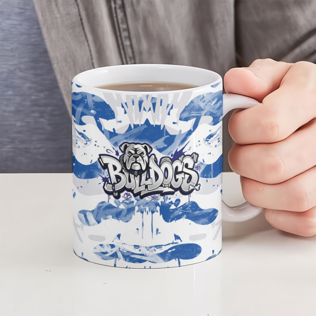 Canterbury-Bankstown Bulldogs Rugby Ceramic Mug Graffiti Typography Urban Camo Abstract Street Style