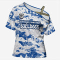 Canterbury-Bankstown Bulldogs Rugby Cross Shoulder Shirt Graffiti Typography Urban Camo Abstract Street Style