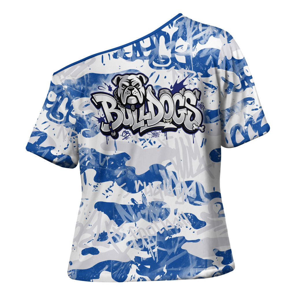 Canterbury-Bankstown Bulldogs Rugby Cross Shoulder Shirt Graffiti Typography Urban Camo Abstract Street Style