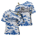 Canterbury-Bankstown Bulldogs Rugby Cross Shoulder Shirt Graffiti Typography Urban Camo Abstract Street Style