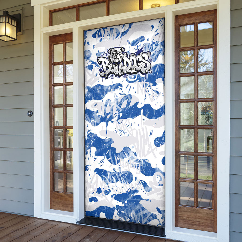 Canterbury-Bankstown Bulldogs Rugby Door Cover Graffiti Typography Urban Camo Abstract Street Style