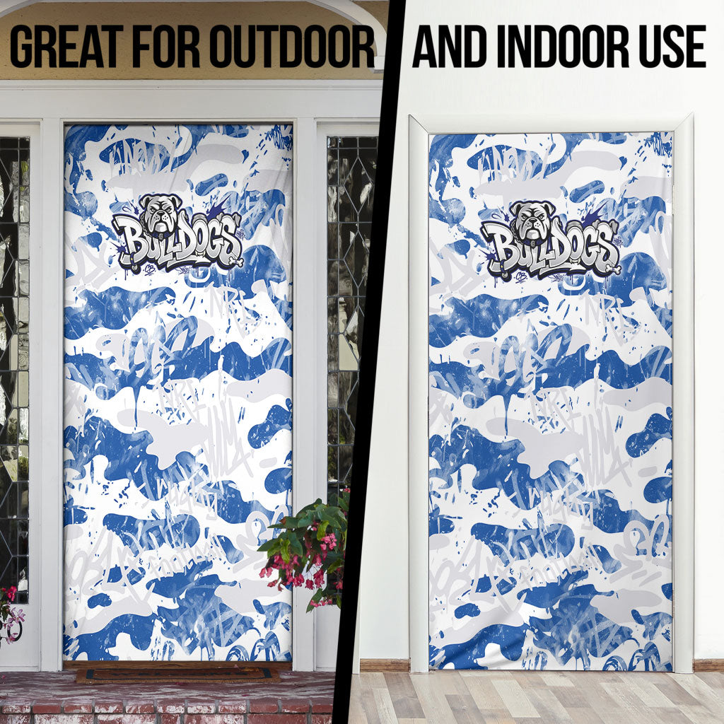 Canterbury-Bankstown Bulldogs Rugby Door Cover Graffiti Typography Urban Camo Abstract Street Style