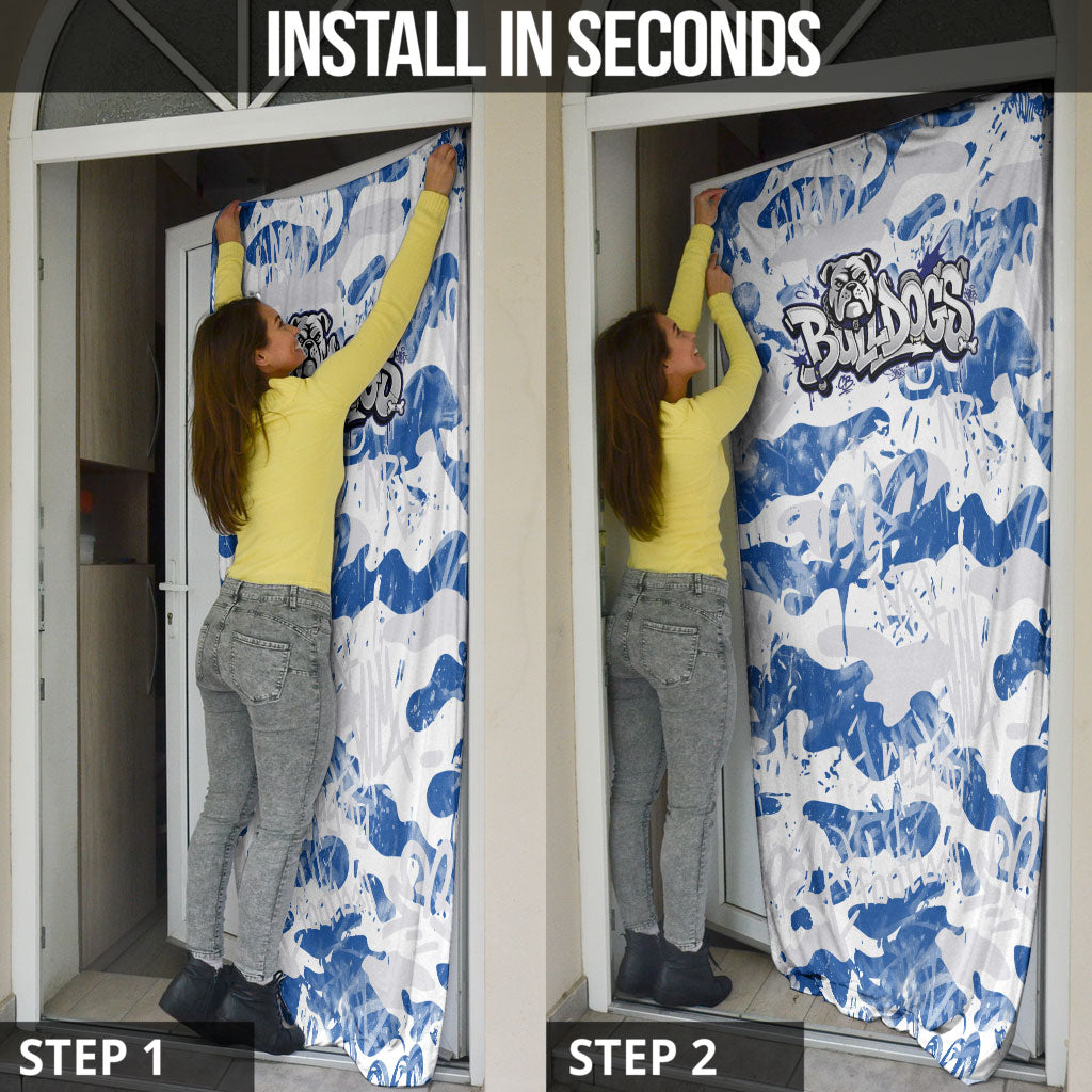 Canterbury-Bankstown Bulldogs Rugby Door Cover Graffiti Typography Urban Camo Abstract Street Style