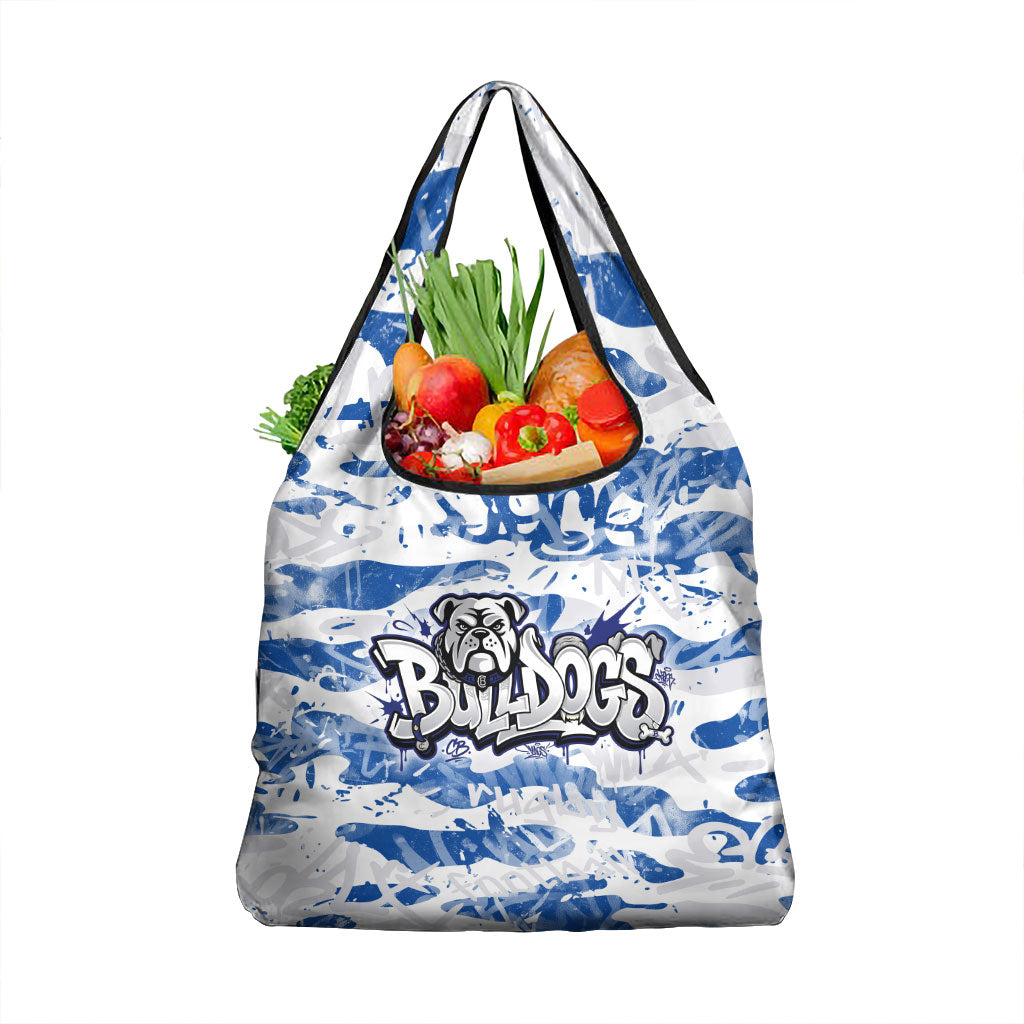 Canterbury-Bankstown Bulldogs Rugby Grocery Bag Graffiti Typography Urban Camo Abstract Street Style