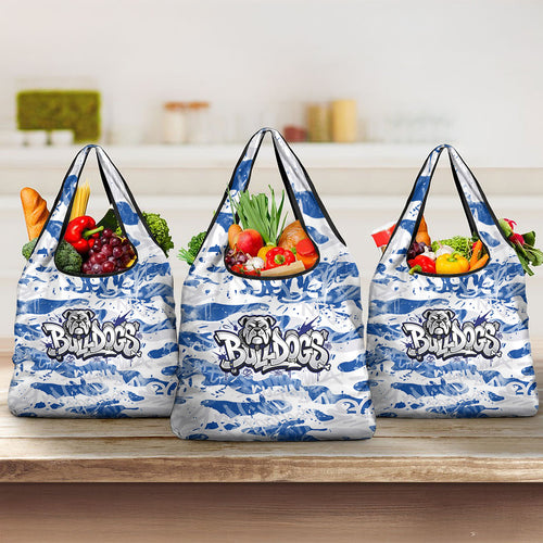 Canterbury-Bankstown Bulldogs Rugby Grocery Bag Graffiti Typography Urban Camo Abstract Street Style