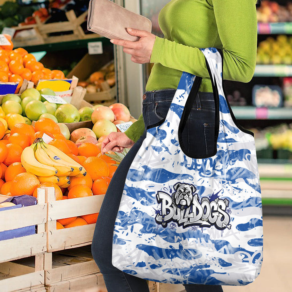 Canterbury-Bankstown Bulldogs Rugby Grocery Bag Graffiti Typography Urban Camo Abstract Street Style