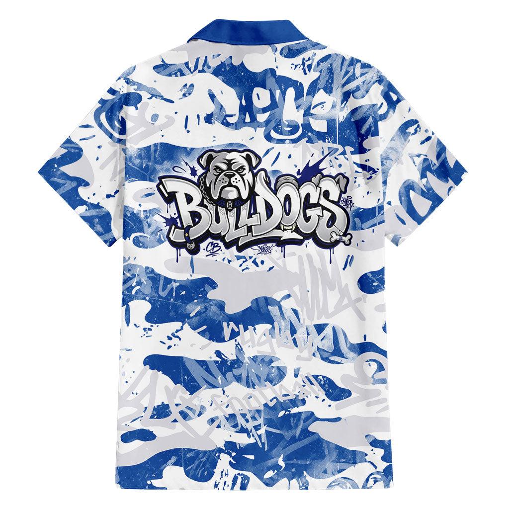 Canterbury-Bankstown Bulldogs Rugby Hawaiian Shirt Graffiti Typography Urban Camo Abstract Street Style