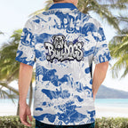 Canterbury-Bankstown Bulldogs Rugby Hawaiian Shirt Graffiti Typography Urban Camo Abstract Street Style