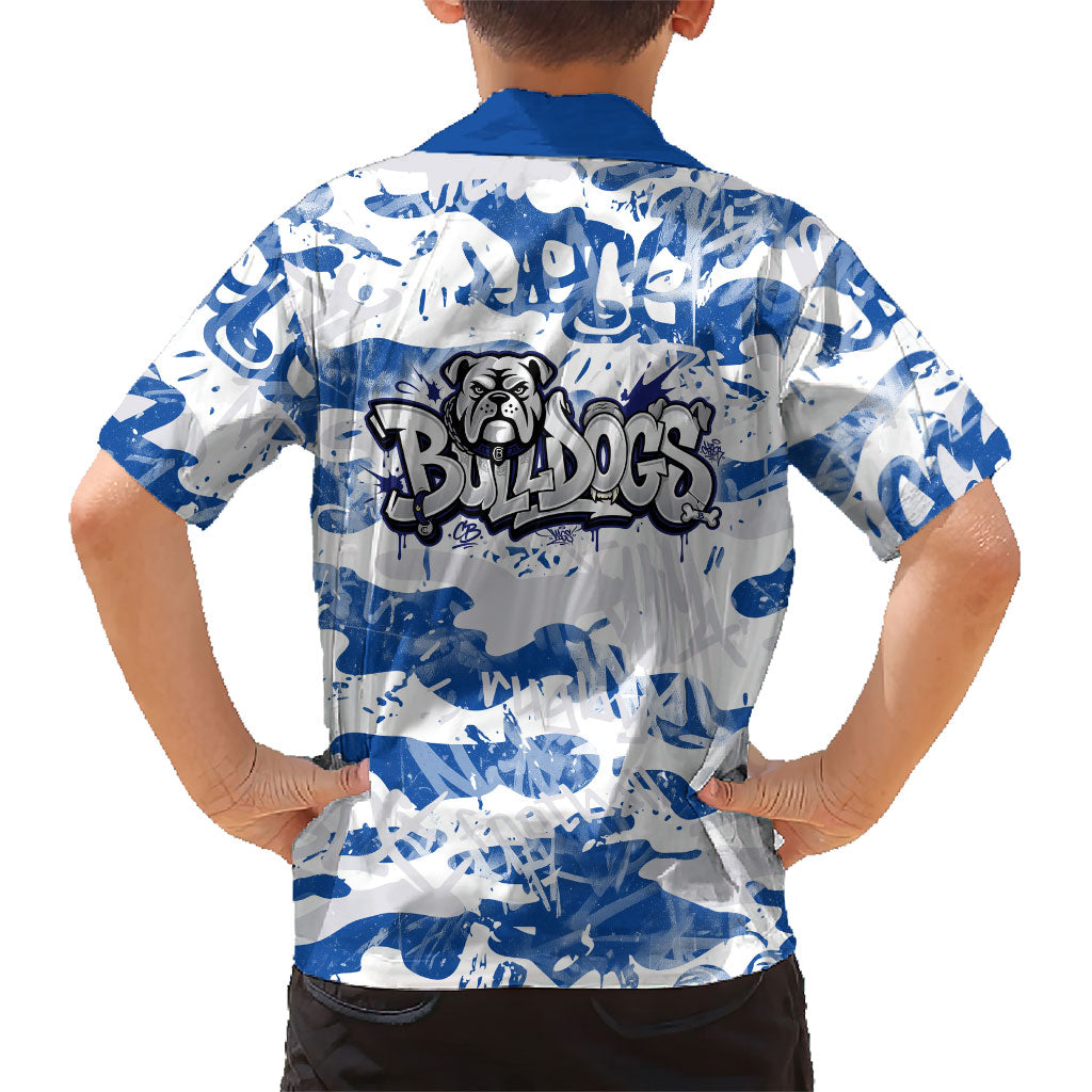 Canterbury-Bankstown Bulldogs Rugby Hawaiian Shirt Graffiti Typography Urban Camo Abstract Street Style