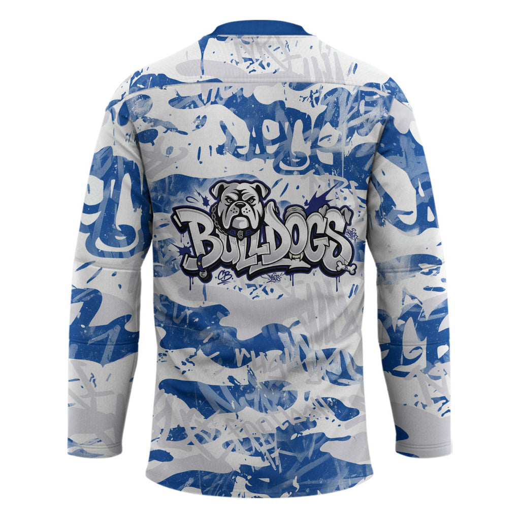 Canterbury-Bankstown Bulldogs Rugby Hockey Jersey Graffiti Typography Urban Camo Abstract Street Style