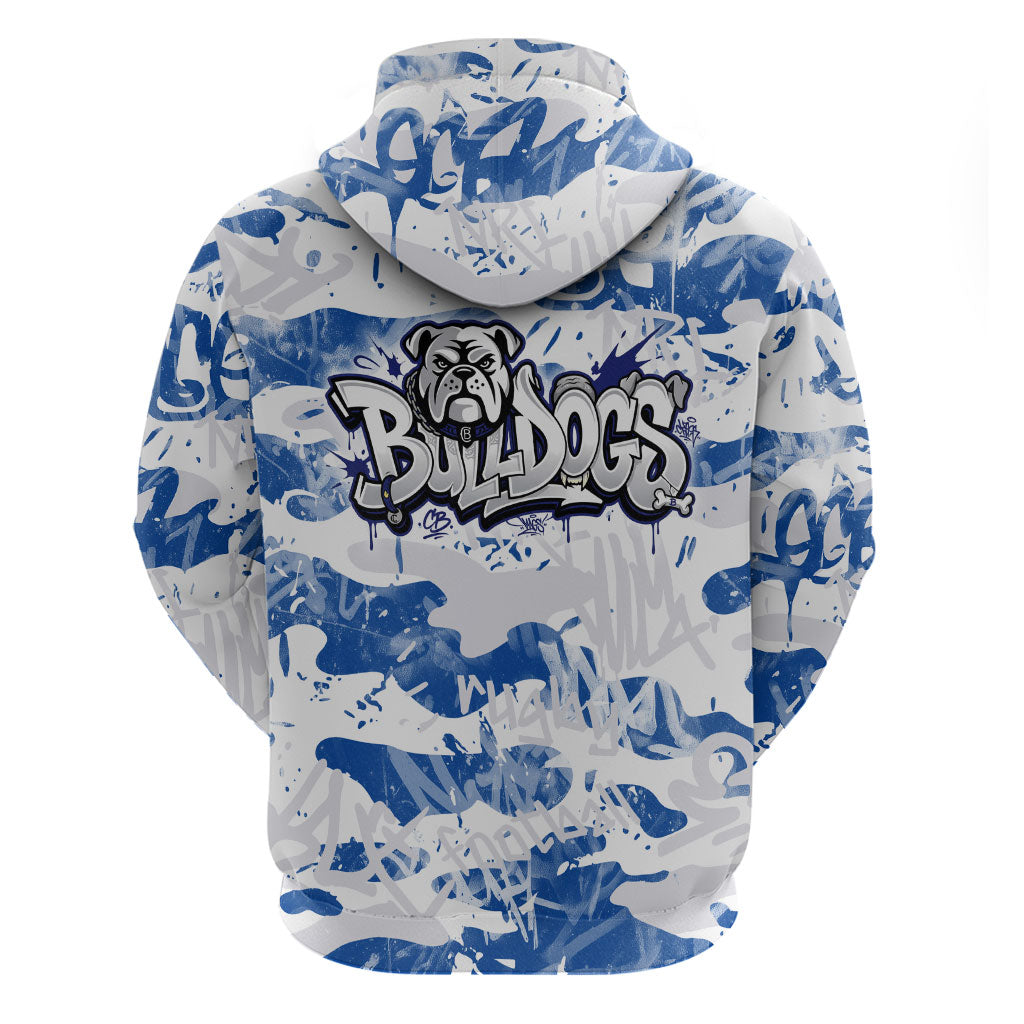 Canterbury-Bankstown Bulldogs Rugby Hoodie Graffiti Typography Urban Camo Abstract Street Style