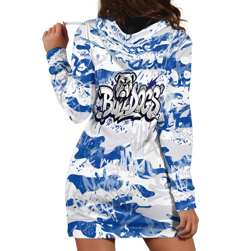 Canterbury-Bankstown Bulldogs Rugby Hoodie Dress Graffiti Typography Urban Camo Abstract Street Style