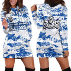 Canterbury-Bankstown Bulldogs Rugby Hoodie Dress Graffiti Typography Urban Camo Abstract Street Style