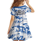 Canterbury-Bankstown Bulldogs Rugby Kid Short Sleeve Dress Graffiti Typography Urban Camo Abstract Street Style