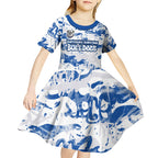 Canterbury-Bankstown Bulldogs Rugby Kid Short Sleeve Dress Graffiti Typography Urban Camo Abstract Street Style