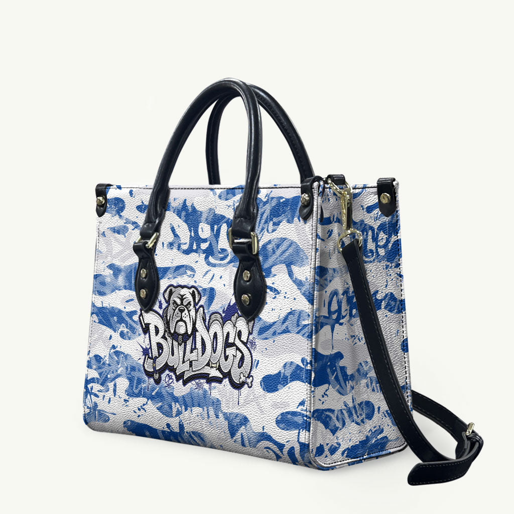 Canterbury-Bankstown Bulldogs Rugby Leather Bag Graffiti Typography Urban Camo Abstract Street Style