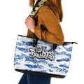 Canterbury-Bankstown Bulldogs Rugby Leather Tote Bag Graffiti Typography Urban Camo Abstract Street Style