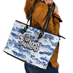 Canterbury-Bankstown Bulldogs Rugby Leather Tote Bag Graffiti Typography Urban Camo Abstract Street Style