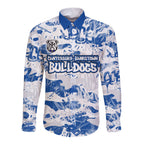Canterbury-Bankstown Bulldogs Rugby Long Sleeve Button Shirt Graffiti Typography Urban Camo Abstract Street Style