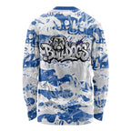 Canterbury-Bankstown Bulldogs Rugby Long Sleeve Shirt Graffiti Typography Urban Camo Abstract Street Style