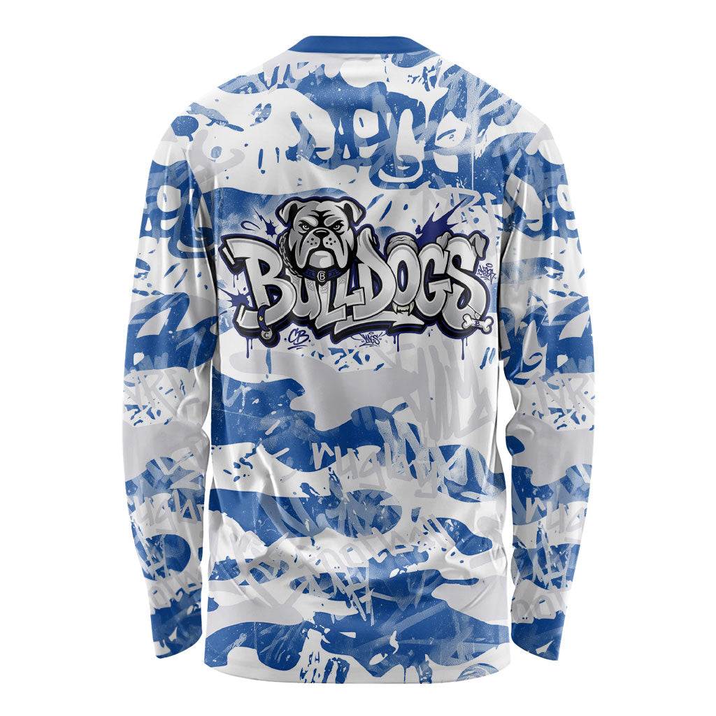 Canterbury-Bankstown Bulldogs Rugby Long Sleeve Shirt Graffiti Typography Urban Camo Abstract Street Style